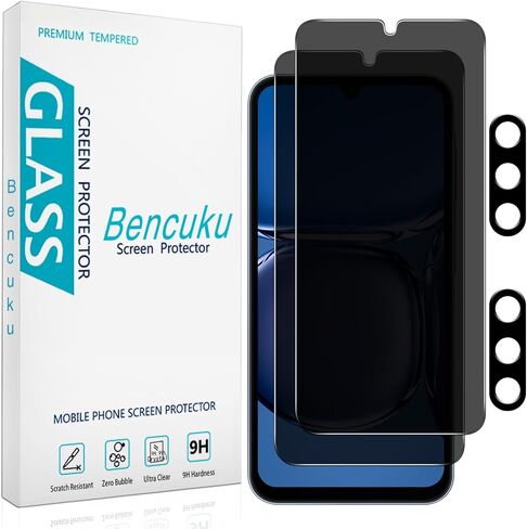 2 Pack Screen Protector for Samsung Galaxy A36 5G + 2 Pack Camera Lens Protector 9H Tempered Glass Anti-Scratch Bubble Free Case Friendly in Kuwait