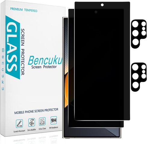 2 Pack Screen Protector for Samsung Galaxy A36 5G + 2 Pack Camera Lens Protector 9H Tempered Glass Anti-Scratch Bubble Free Case Friendly in Kuwait