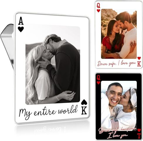 Drive Safe I Love You Visor Clip Photo Frame - Drive Safe Car Visor Photo Clip For Dad, Mom, Husband - Car Accessories For Men, Women - Cars Picture Frame With Metal Clips - Best Dad Ever Gifts 2025 in Saudi Arabia