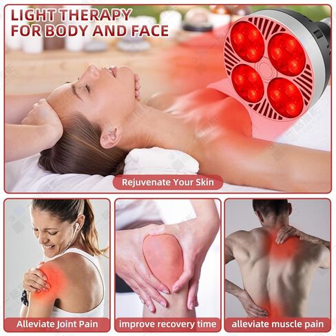 Red Light Therapy Lamp 24 LED Used for Red Light for Body and Face with 660nm Red and 850nm Near-Infrared Combo Wavelength, Infrared Light Device for Skin Health and Pain Relief, 1.0 Ounce in Saudi Arabia