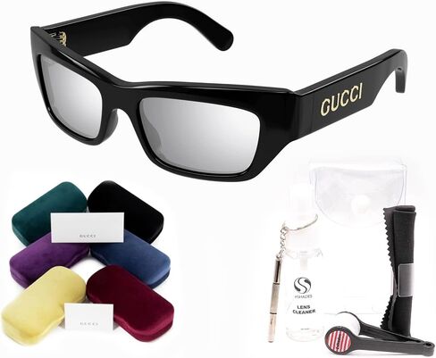 Gucci GG1296S Men Sunglasses + Bundle with eSHADES Luxury Eyewear Kit in Saudi Arabia