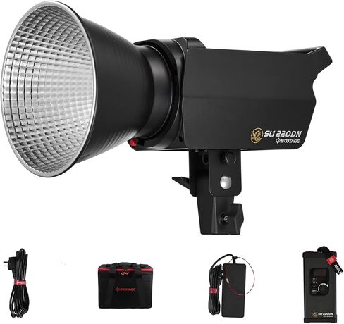 IFOOTAGE SL1 130BNA 130W ثنائي اللون COB LED ضوء فيديو، معيار بوينز جبل نقطة مصدر إخراج الإضاءة المستمرة، التحكم في التطبيق، لتصوير كاميرا الاستوديو البث المباشر in Kuwait