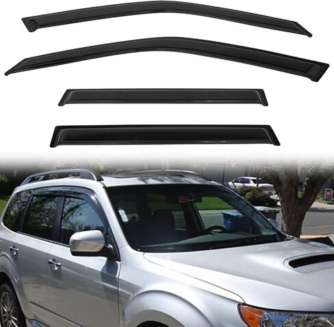 4pcs Out-Channel Smoke Tint Rain Guard Compatible with Compatible with 2011-2016 Compass 2017 MK Old Body Vent Deflector Window Visors Car Accessories in Saudi Arabia