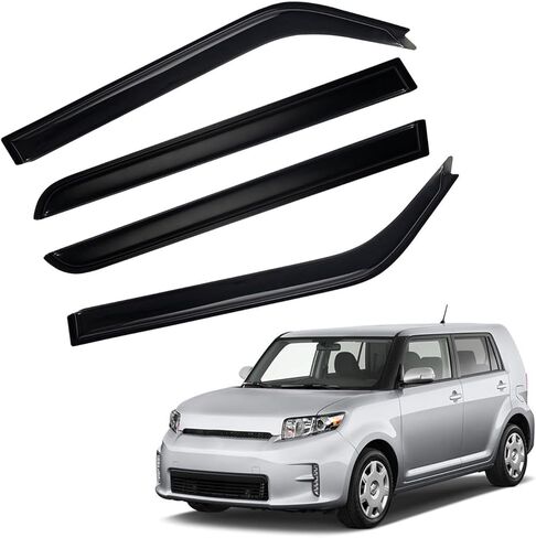 4pcs Out-Channel Smoke Tint Rain Guard Compatible with Compatible with 2011-2016 Compass 2017 MK Old Body Vent Deflector Window Visors Car Accessories in Saudi Arabia