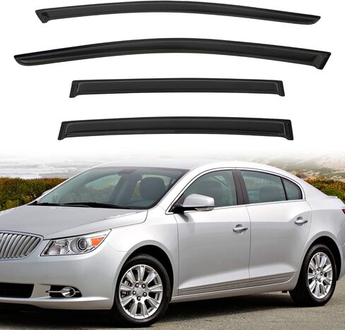 4pcs Out-Channel Smoke Tint Rain Guard Compatible with Compatible with 2011-2016 Compass 2017 MK Old Body Vent Deflector Window Visors Car Accessories in Saudi Arabia