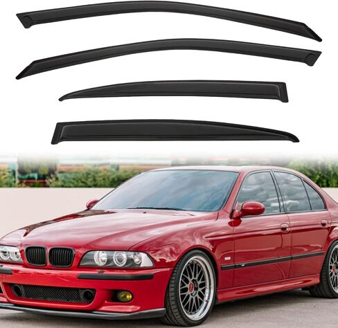 4pcs Out-Channel Smoke Tint Rain Guard Compatible with Compatible with 2011-2016 Compass 2017 MK Old Body Vent Deflector Window Visors Car Accessories in Saudi Arabia