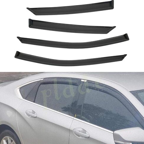 4pcs Out-Channel Smoke Tint Rain Guard Compatible with Compatible with 2011-2016 Compass 2017 MK Old Body Vent Deflector Window Visors Car Accessories in Saudi Arabia