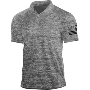 H HYFOL Mens Golf Shirt Moisture Wicking Quick-Dry Short Sleeve Casual Patriotic Polo Shirts for Men in Kuwait