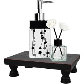 YY YEARCHY Wood Risers Display Stands, Pedestal Stand for Home, Kitchen, Bathroom Decor, Farmhouse Tray, Modern French Country Style (White) in Kuwait