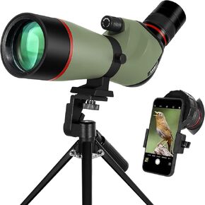 Gosky Spotting Scope- EagleView 20-60x 85 HD Spotting Scopes with FMC Lens,Waterproof and Fogproof,Spotting Scope for Bird Watching,Wildlife Observation,Travel,Hiking in Kuwait