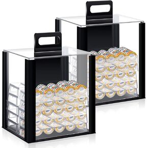 Hiboom 11 Pcs Acrylic Poker Chip Case, Chip Trays Set Including Carrier Acrylic Display Case Holder (1000 Capacity) in Kuwait
