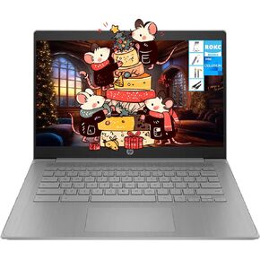 HP Chromebook with Gemini-AI Chrome OS | 14" HD Screen | 4GB RAM | 64GB eMMC & 64GB Card & 128GB Portable SSD | Intel Celeron CPU | Webcam | USB-C | Wi-Fi | Ultra Light | Long Battery Life| RK Bundle in Saudi Arabia