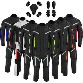 Motorcycle Suit 2 Pieces Waterproof Motorbike Jacket Biker Trouser Motocross Protective Pant Armor CE Approved in Saudi Arabia