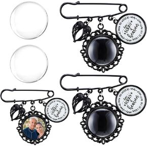 Tondiamo 2 Set Memorial Graduation Tassel Photo Charm with Angel Wing DIY PIN Brooch Memory Tassel Picture for Graduation Cap Decoration 2025 Grad Gown in Kuwait