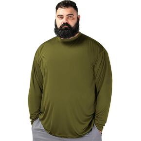 BRISIRA Mens Big and Tall UPF 50+ Sun Protection Shirts Cooling Rash Guard Long Sleeve Lightweight Quick Dry Fishing Running in Kuwait