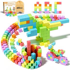 32PCS Magnetic Building Blocks - Transparent Magnetic Cubes, STEM Magnet Toddler Boys Toys for kids age 3-5 ,Travel Sensory Autism Preschool Montessori Toys for 3+ Year Old, Birthday Girls Gifts in Kuwait