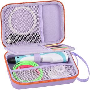 حافظة أقلام ثلاثية الأبعاد عالمية متوافقة مع SCRIB3D P1/Advanced، لـ MYNT3D Super/Professional، لـ 3Doodler Start+/Flow/Pro أقلام الطابعة ثلاثية الأبعاد وعبوات الشعيرات. هدية عيد الميلاد للأطفال المراهقين - حافظة أرجوانية in Saudi Arabia