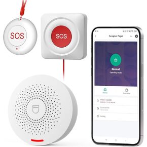 Hapippofa Caregiver Call Button Wireless Call Button for Elderly at Home,WiFi Panic Button,Life Alert Systems for Seniors No Monthly Fee (whiter3) in Saudi Arabia