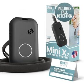 Medical Alert System for Seniors with Fall Detection -GPS 4G LTE Cellular SOS Alert System, 24/7 Monitoring - Freedom & Safety Anywhere - Call to Activate - Elderly Life Alert Necklace (Mini X2) in Saudi Arabia