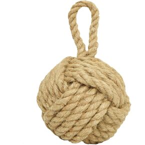 Decorative Door Stop, Weighted Door Stopper for Bottom of Door, Rope Door Stop, Knot Nautical Door Stop, Heavy Doorstop for Bedroom, Living Room Door, Window Wedge, Bookend 6 inch (White) in Kuwait