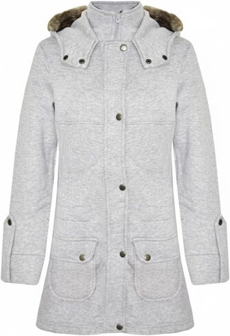 A2Z 4 Kids® Girls Coat Kids Fleece Parka Jacket Long Faux Fur Hooded Fashion Coats in Saudi Arabia