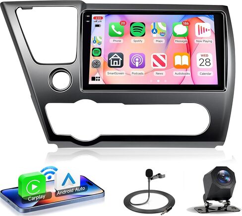 8 CORE 4G+64G CAR RADIO FORA HONDA CIVIC 2013-2017 Android 13 Carplay Android Auto ، Rimoody Car Stereo 9 Inches Touchscreen GPS 4G-WIFI Bluetooth FM/RDS DSP-36 Link 59-Ui Camera النسخ الاحتياطي in Kuwait