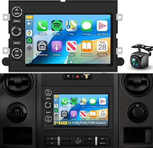Car Radio for Ford F150/F250/F350 2004-2014 Fusion Edge Explorer Taurus[2+64G] Wireless Carplay/Android Auto,Android 7" Touch Screen GPS WiFi Bluetooth FM Mirror Link Backup Camera OEM in Saudi Arabia