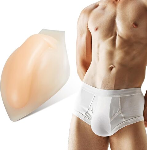 2 Pcs Bulge Enhancer Men Silicone Enlarge Front Pouch Pad 3D Bulge Enhancing Underwear Cup for Swimming Boxer Brief in Saudi Arabia