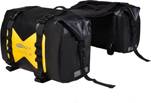 Waterproof Motorcycle Saddlebags - 30L Motorcycle Luggage Bags for Motorbike Travel - Motorcycle Panniers Bags - Detachable Bag for Scooter, Honda, Suzuki, Yamaha (Grey, 2 Pack) in Saudi Arabia
