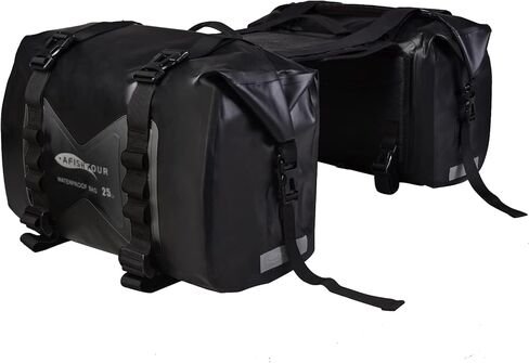 Waterproof Motorcycle Saddlebags - 30L Motorcycle Luggage Bags for Motorbike Travel - Motorcycle Panniers Bags - Detachable Bag for Scooter, Honda, Suzuki, Yamaha (Grey, 2 Pack) in Saudi Arabia
