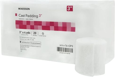 McKesson Cast Padding, Non-Sterile, Polyester, 4 in x 4 yds, 20 Count, 4 Packs, 80 Total in Kuwait