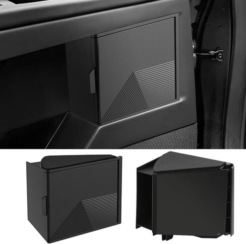 بالنسبة إلى Tesla Cybertruck Floor Console Organizer-[يسهل تثبيته] دفع لفتح 2-in-1 Can Trash Can & Console Storage Leed Leather Heats for 2024 2025 Cybertruck-Waterproof Derer Organizer in Kuwait