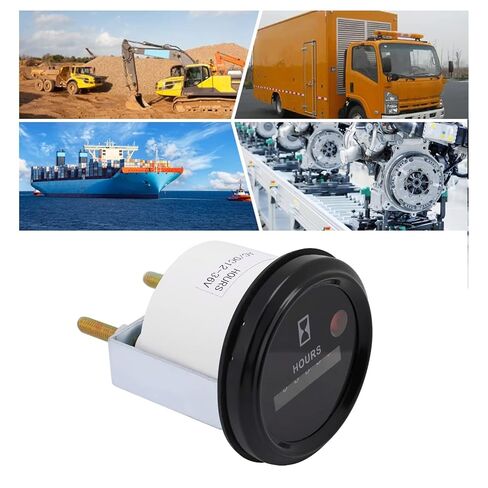 Hour Meter, 12-36V DC/AC Quartz Hourmeter Gauge, Mechanical Hourmeter for Boat Marine Auto ATV UTV Snowmobile Lawn Tractors Generators Engine in Saudi Arabia