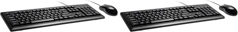 Kensington Mouse-in-A-Box ولوحة المفاتيح مجموعة سطح المكتب USB السلكية (K72436 صباحًا) ، أسود (حزمة 2) in Kuwait