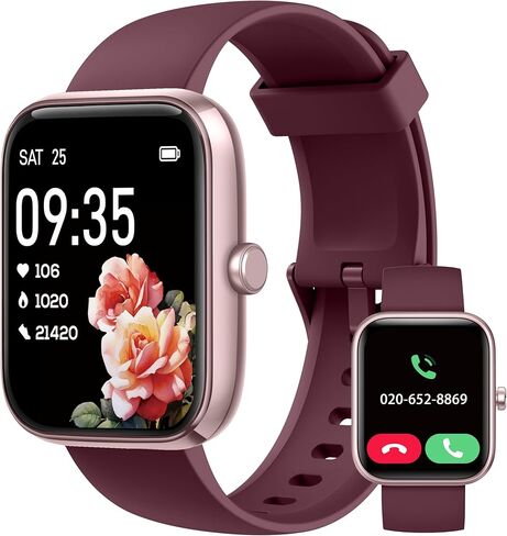 Smart Watch 2025 New Upgraded, 1.83'' Smartwatch Women Men Answer Make Calls, Alexa Fitness Watch, IP68 Waterproof Fitness Tracker, Heart Rate Monitor, 100+ Sports Watch, Timer for Android & iOS in Kuwait