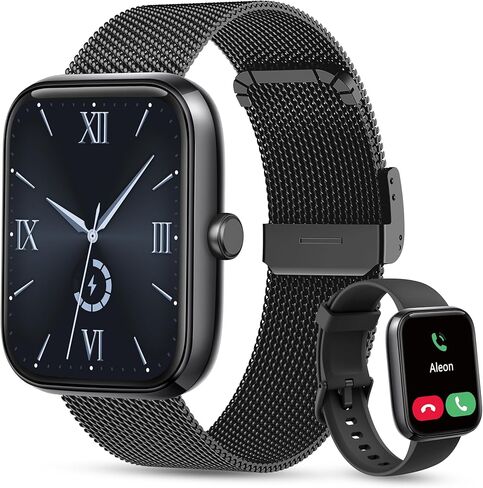 Smart Watch 2025 New Upgraded, 1.83'' Smartwatch Women Men Answer Make Calls, Alexa Fitness Watch, IP68 Waterproof Fitness Tracker, Heart Rate Monitor, 100+ Sports Watch, Timer for Android & iOS in Kuwait