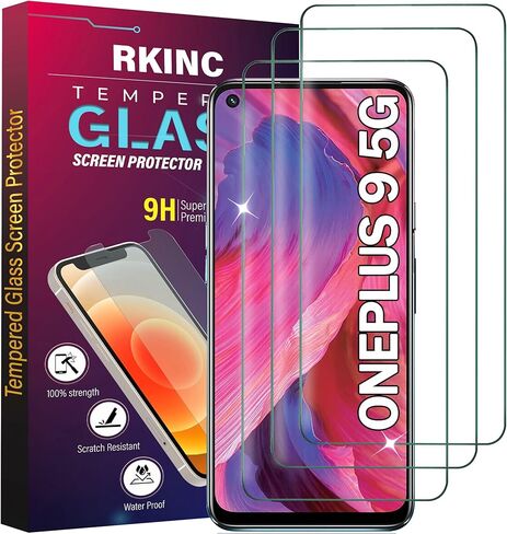 RKINC Screen Protector [4-Pack] for OnePlus Nord N20 5G [Not Fit for Nord N200 5G], Tempered Glass Film Screen Protector, 0.33mm [LifetimeWarranty][Anti-Scratch][Anti-Shatter][Bubble-Free] in Kuwait