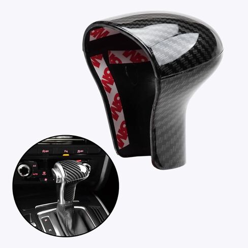 Trim for Audi A4 A5 S5 SQ5 Q5 Q7 Accessories Auto Gear Shift Knob Cover Trim Cap Protector Interior Sport Style - Carbon Fiber Grain in Kuwait