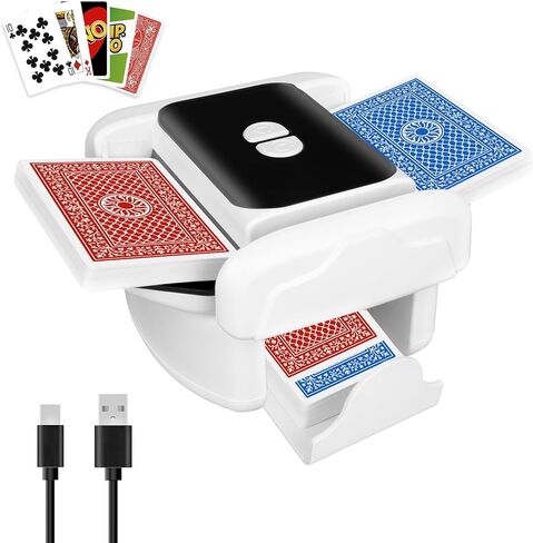 البطاقة Shuffler - Uno Automatic Card Shuffler Reclable Low Love Love Card Card Shuffler 1-2 Decks للبوكر | Uno | Blackjack | Skip-Bo | المرحلة 10 in Kuwait