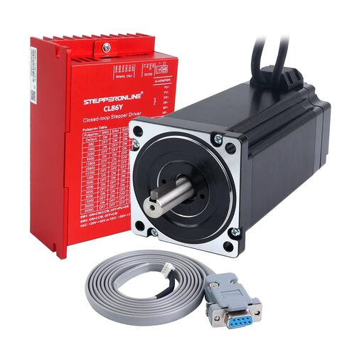 Stepperonline مغلق حلقة السهود محرك 1 المحور CNC Kit 12.00nm/1699.34oz.in 6.0a nema 34 محرك مع كبلات 1.5 متر و 0-8.5A 20-80VAC/30-110VDC DRIVER CL86Y in Kuwait