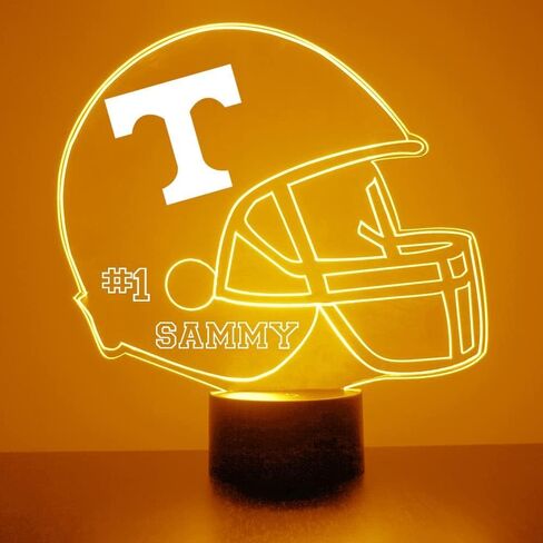 Custom Tennessee Volunteers Football LED Sign Night Light Lamp with Remote, Light Up Display with Personalized Name or Image, Customized, Made in The USA, Clear Acrylic Home Decor, 16 Colors, 4 Modes in Saudi Arabia