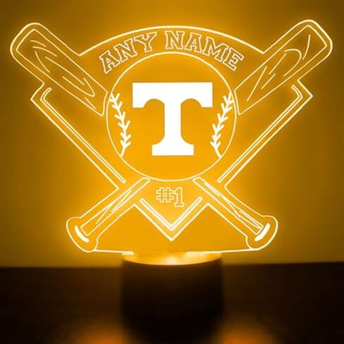 Custom Tennessee Volunteers Football LED Sign Night Light Lamp with Remote, Light Up Display with Personalized Name or Image, Customized, Made in The USA, Clear Acrylic Home Decor, 16 Colors, 4 Modes in Saudi Arabia