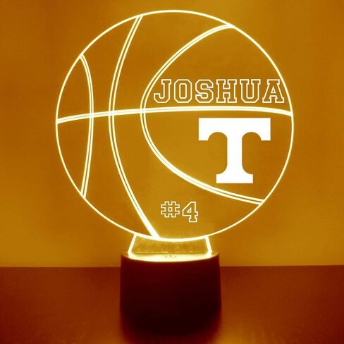 Custom Tennessee Volunteers Football LED Sign Night Light Lamp with Remote, Light Up Display with Personalized Name or Image, Customized, Made in The USA, Clear Acrylic Home Decor, 16 Colors, 4 Modes in Saudi Arabia