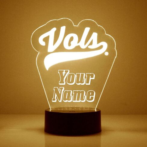 Custom Tennessee Volunteers Football LED Sign Night Light Lamp with Remote, Light Up Display with Personalized Name or Image, Customized, Made in The USA, Clear Acrylic Home Decor, 16 Colors, 4 Modes in Saudi Arabia