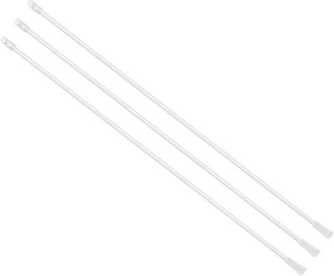 استبدال عصا Uxcell الأعمى ، 3pcs 24 "عصا الميل البلاستيكية الطويلة مع ثقب ، عصا قضيب الأعمى العمودي للنافذة الافتتاحية عصا العصي (شفافة) in Kuwait