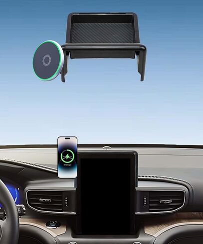 Car Phone Holder for 2020-2025 Ford Escape Accessories Apply to 8 Inch Touch Screen 15W Fast Wireless Charger Screen Fixed Clip Cell Phone Mount Hands-Free 360 Degree Rotation ﻿ in Saudi Arabia