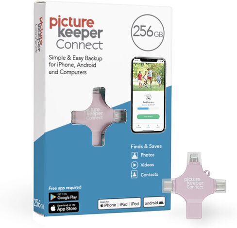 Picture Keeper Connect Photo & Video USB Flash Drive for Apple, Android & PC Devices, 256GB Thumb Drive in Kuwait