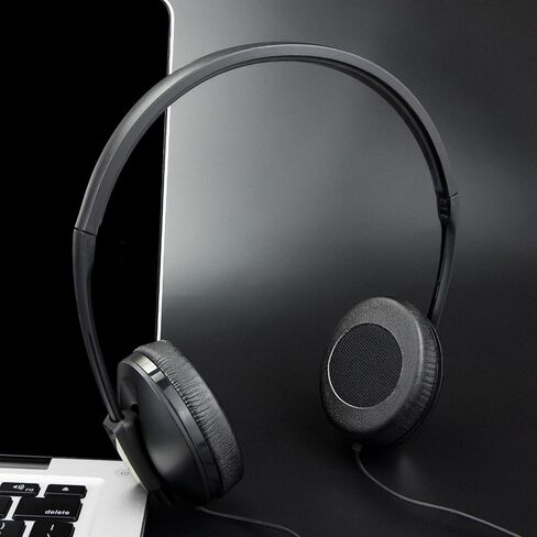 Poulwit Earpads استبدال Sennheiser HD2.10 HD2.20S HD2.30G HD2.30I HD100 سماعات الرأس ، وسائد أذن مع جلد البروتين الناعم ورغوة ذاكرة عالية الكثافة - أسود in Saudi Arabia