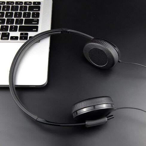 Poulwit Earpads استبدال Sennheiser HD2.10 HD2.20S HD2.30G HD2.30I HD100 سماعات الرأس ، وسائد أذن مع جلد البروتين الناعم ورغوة ذاكرة عالية الكثافة - أسود in Saudi Arabia