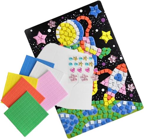 مجموعات فنية مصنوعة يدويًا من ملصقات الفسيفساء الحيوانية المصنوعة يدويًا للأطفال - الكسلان، الفيل، الزرافة، نقار الخشب، الديناصور ريكس، الأوز (6 عبوات)... in Kuwait